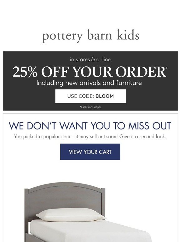 pottery barn austen bed