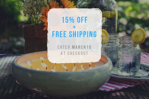 15% off orders plus free shipping