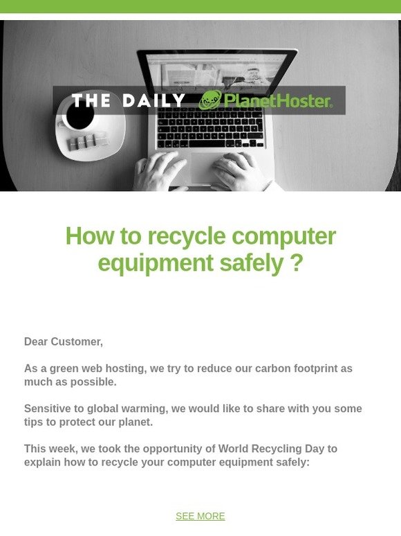 How to recycle computer equipment safely?