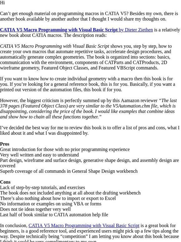 在庫高品質CATIA V5 Macro Programming with VBS コンピュータ・IT
