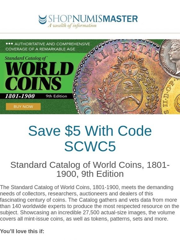 New! Standard Catalog of World Coins, 1801-1900, 9th Edition