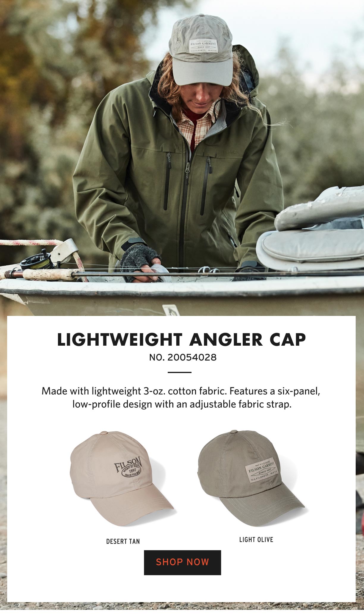 filson angler cap