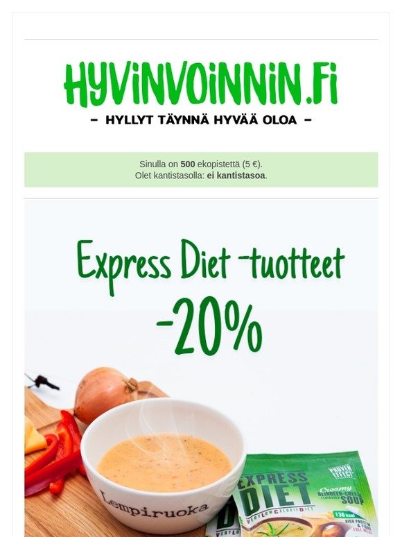 : Vielä ehdit – Express Diet -20 % | Milled