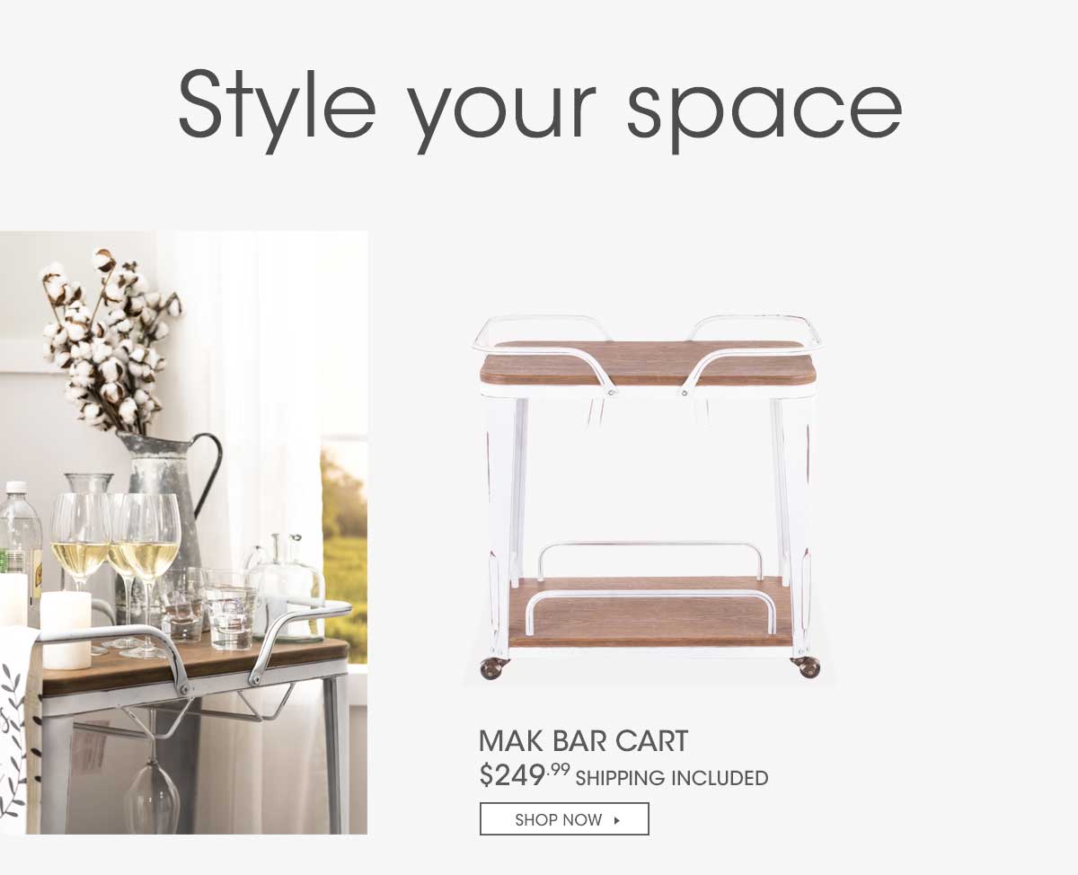 MAK BAR CART | $249.99 SHIPPING INCLUDED