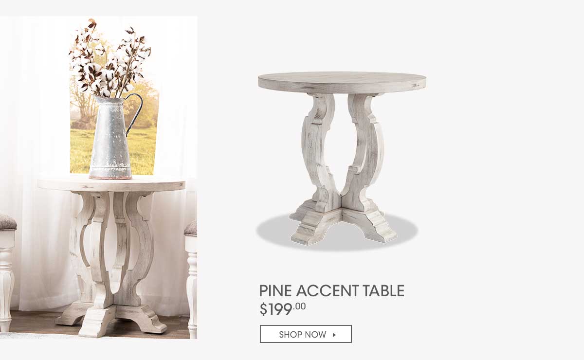 PINE ACCENT TABLE | $199.00