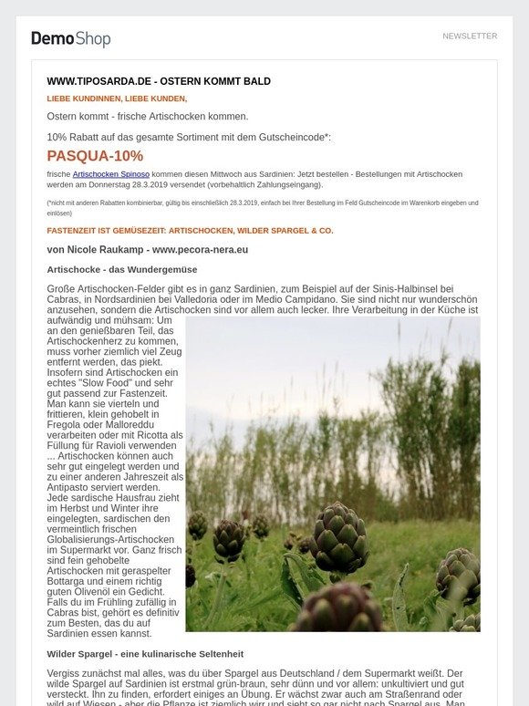 www.tiposarda.de - Ostern kommt bald