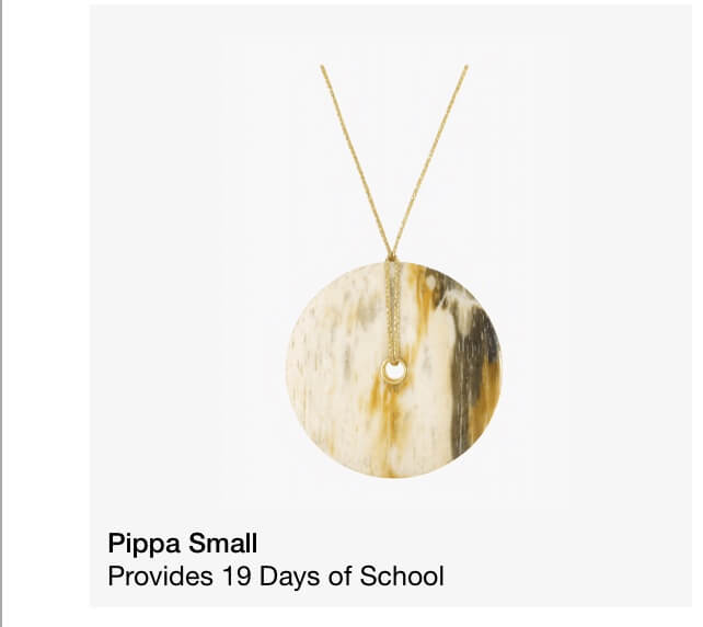 Pippa Small Burmese Wood Disk Pendant
