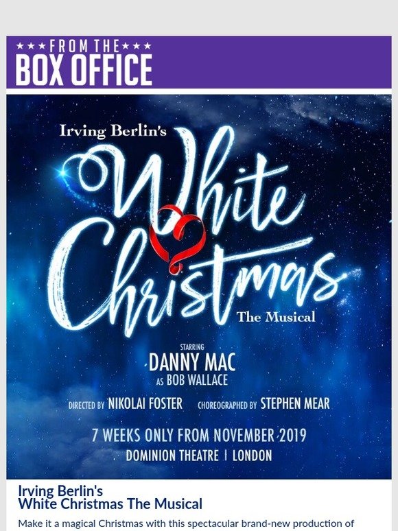 Danny Mac stars in White Christmas The Musical