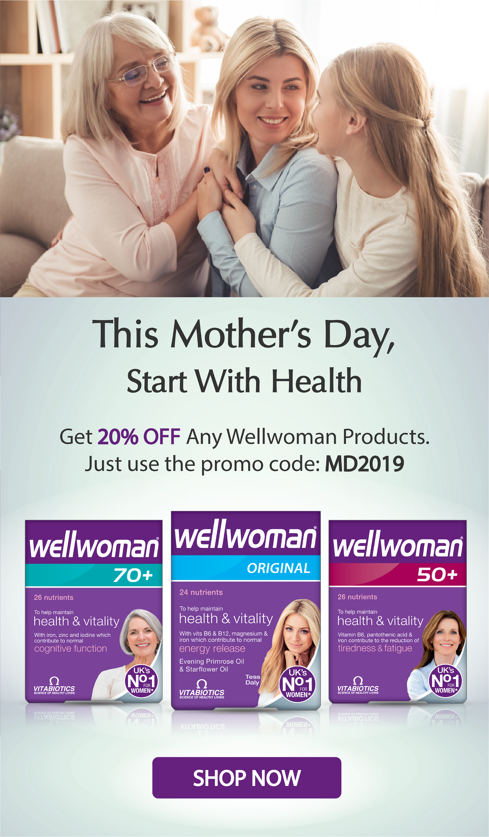 Vitabiotics Mother S Day Gift Get Off Wellwoman Now Milled