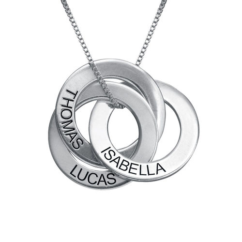 Russian Ring Necklace with Engraving
