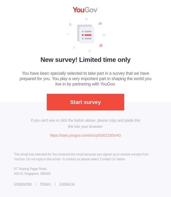 [New survey! Limited time only] You have been specially selected in a YouGov survey!