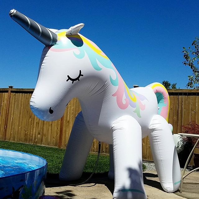 South Beach Swimsuits: The Famous Giant Unicorn🍭 Sprinkler Is Back ...