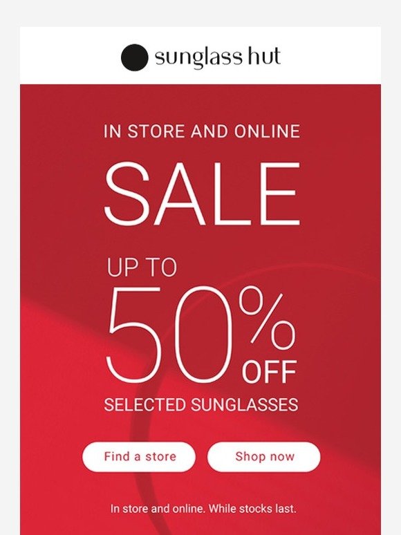 sunglass hut find in store