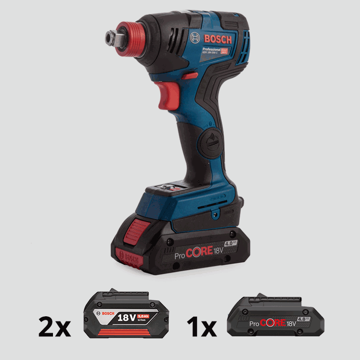 Bosch GDX 18V-200 C Professional Heavy Duty Impact Driver/Wrench (2x 5.0Ah Coolpack & 1x 4.0Ah ProCORE Battery) Bosch GDX 18V-200 C Professional Heavy Duty Impact Driver/Wrench (2x 5.0Ah Coolpack & 1x 4.0Ah ProCORE Battery)