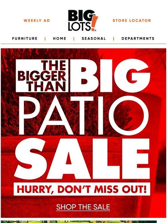 Big Lots: Shop our BIGGER THAN BIG Patio Sale Today! | Milled