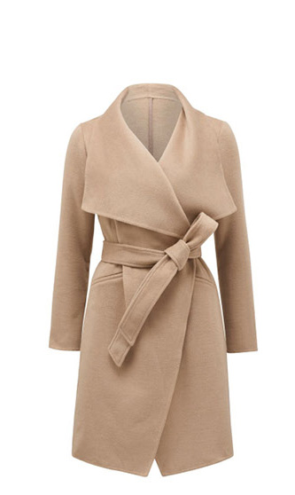 megan felled seam wrap coat