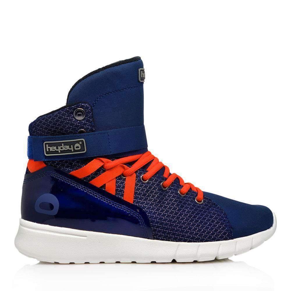 M Mens 13 Heyday Footwear Navy/Infrared Mission Trainer High Top Sneakers for Bodybuilding and Cardio- Size 13 D US 
