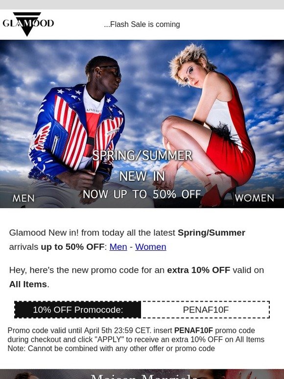 Spring Summer Collection: Now up to 50% OFF!  Waiting for Maison Margiela Flash Sale