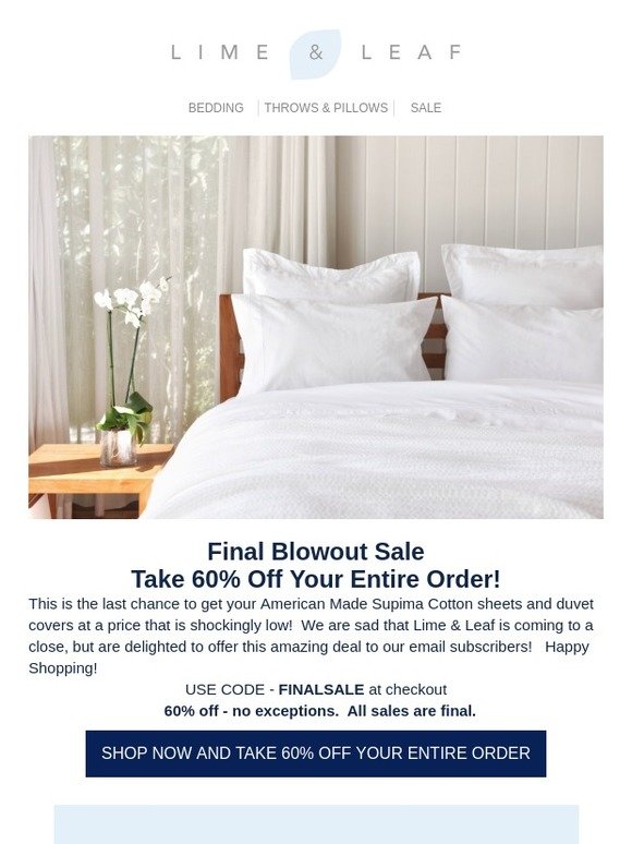 Take 60% off your entire order - no exceptions!