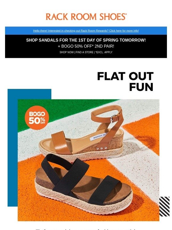 rack room flip flops