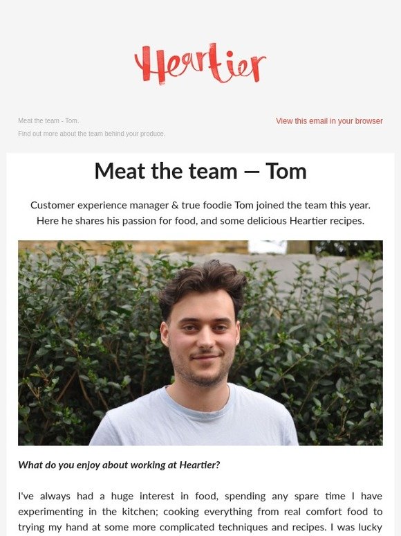 Meat the team - Tom