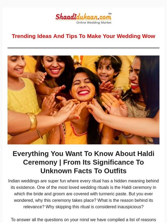 Everything You Want To Know About Haldi Ceremony