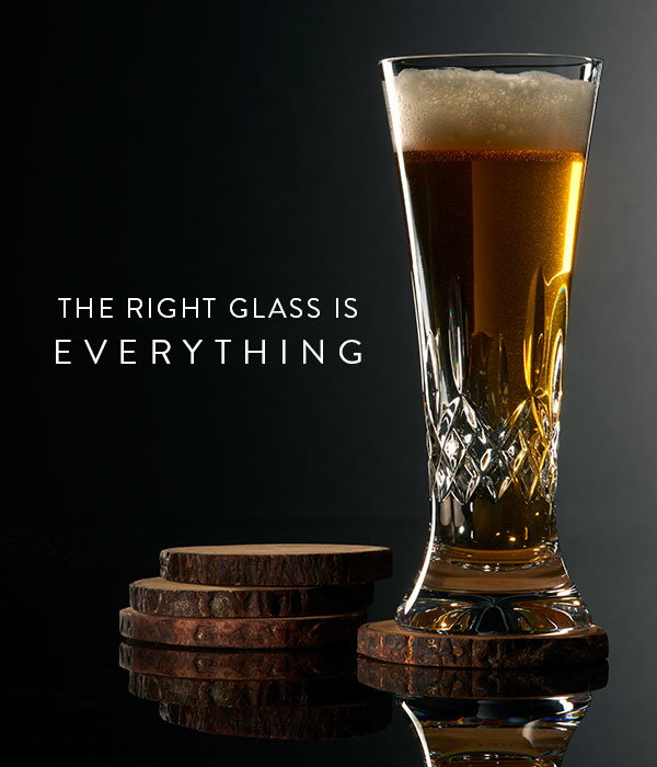 waterford pilsner beer glasses