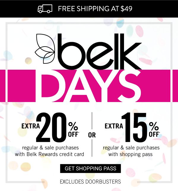 belk: belk days: cardholders save more milled belk: belk days: cardholders