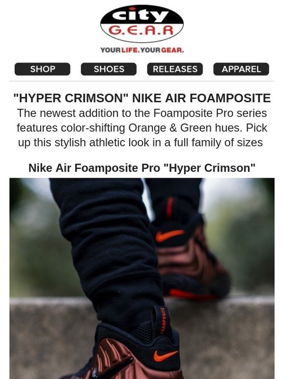 foamposite hyper crimson outfit