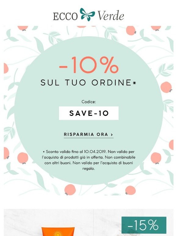 codice sconto ecco verde