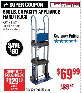 Capacity Appliance Hand Truck by Haul Master 600 lb 