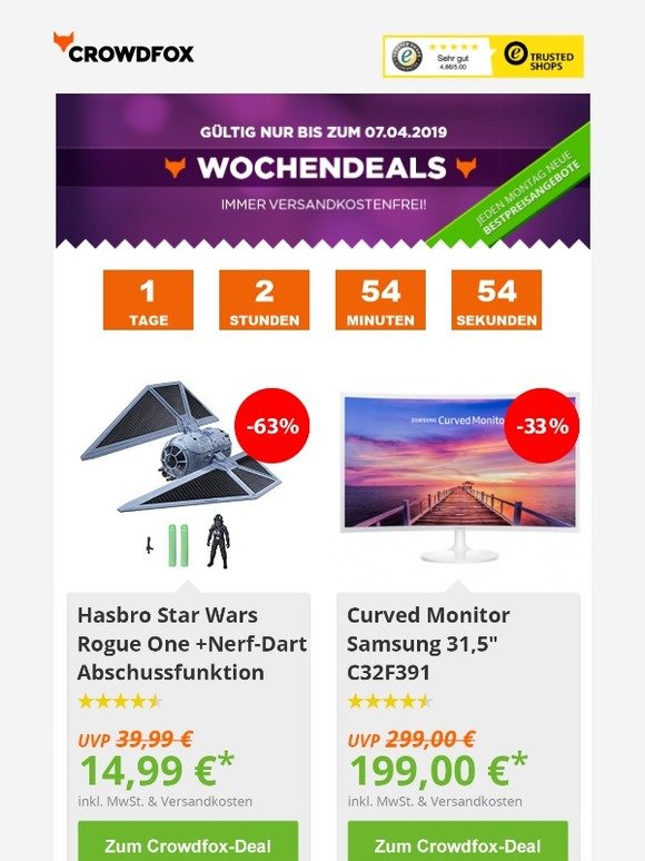 [Deals der Woche - bis zu 62%] 🦊Letzte Chance - alle Deals enden heute!