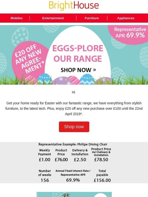 All you need this Easter | Â£20 off continues