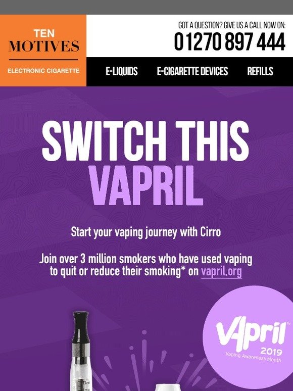 ten motives electronic cigarette Ten Motives: Zero Tar – Another reason to vape