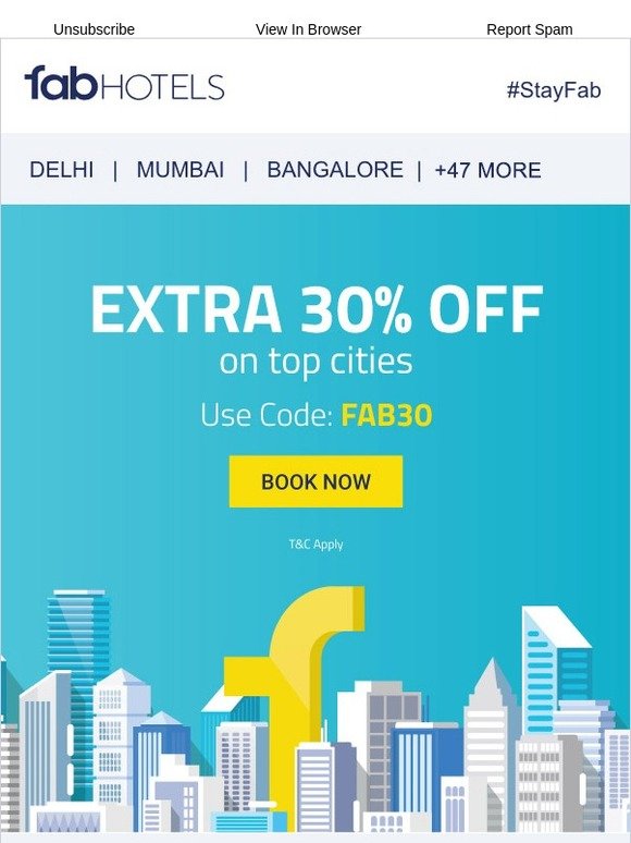 Stay business class with FabHotels