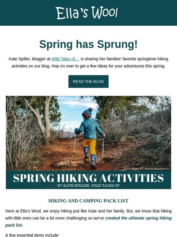 Spring hiking activities for the entire family!