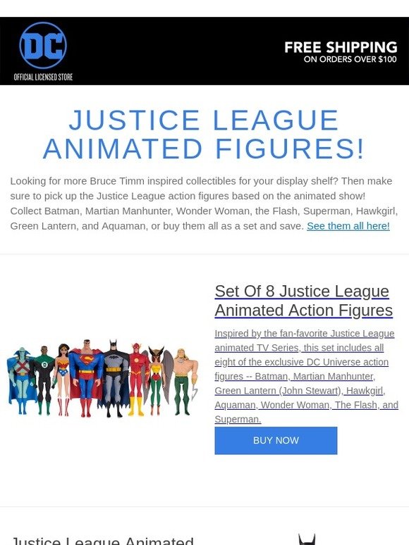 DC Entertainment: Shop Justice League animated action figures! | Milled