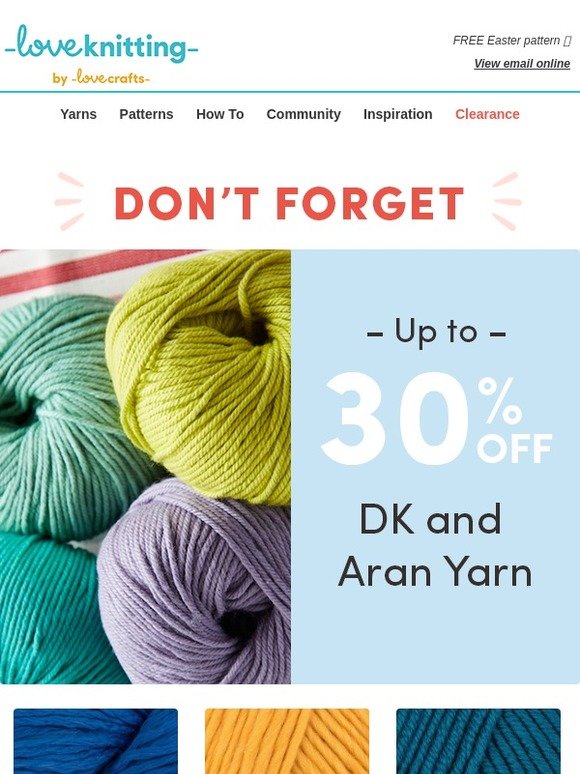 love knitting aran yarn