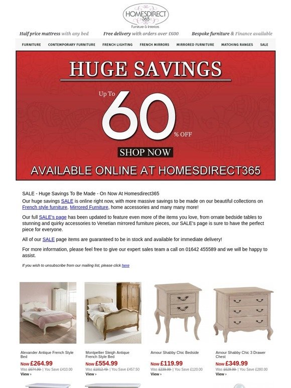 Homes Direct 365 SALE Huge Savings To Be Made On Now At 