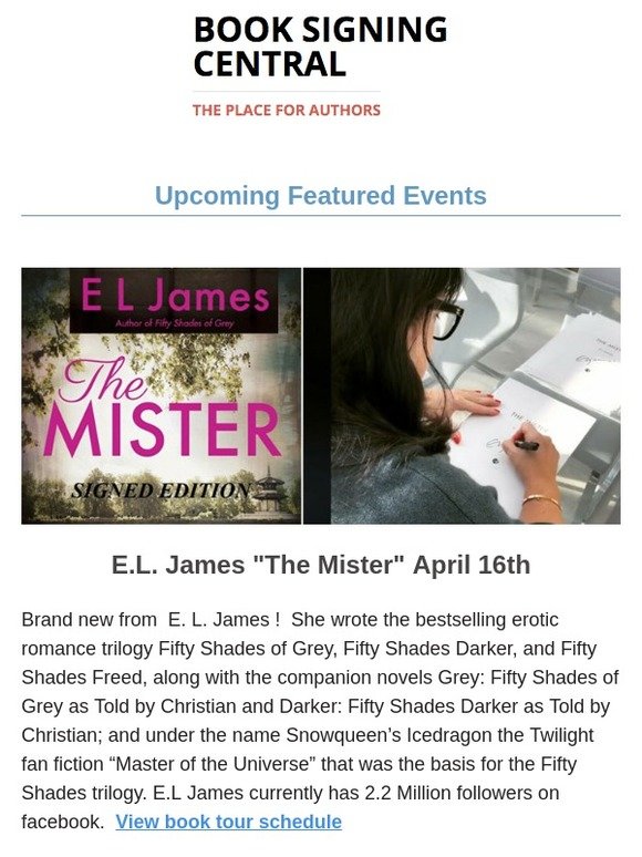 New book tours - updated today April 10, 2019