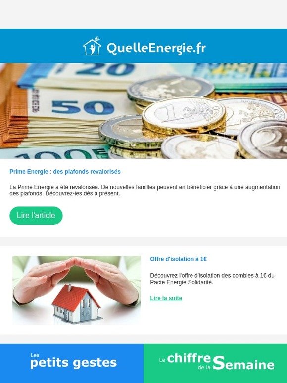 Des aides bonifiées - Isolation à 1 Euro - Prix de l'électricité