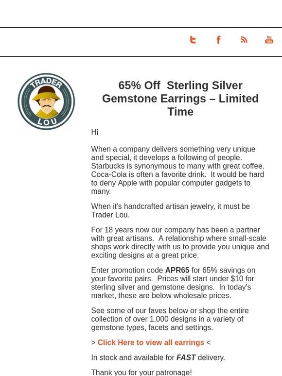65% Savings on Sterling Silver Gemstone Earrings – Fast Delivery!