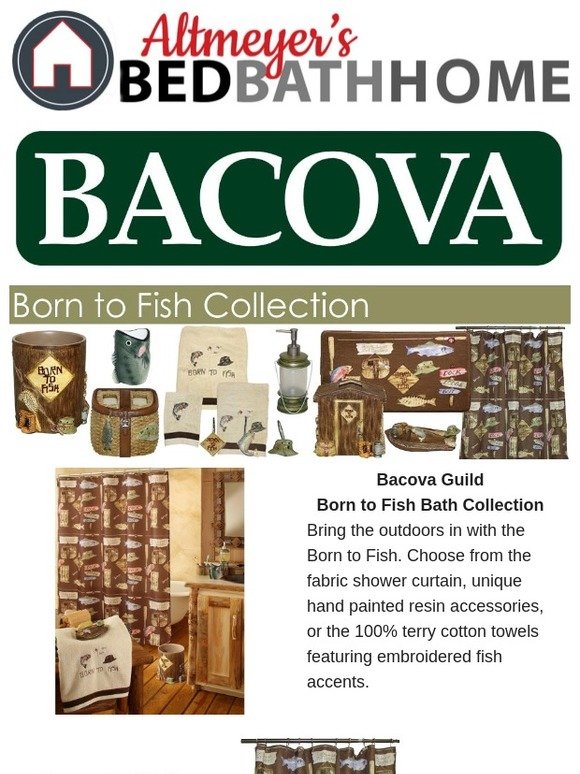 bacova guild born to fish shower curtain hooks Altmeyer's BedBathHome: Just Arrived! Bacova® Born to Fish Collection! Save  50% OFF today!