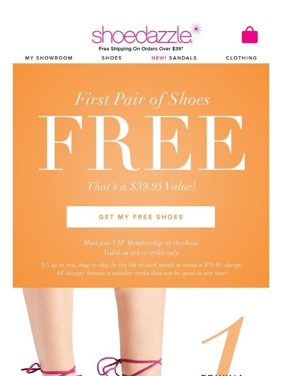 shoedazzle first pair free