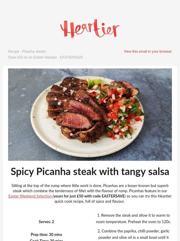 Mix up your Easter feast with spicy salsa steaks