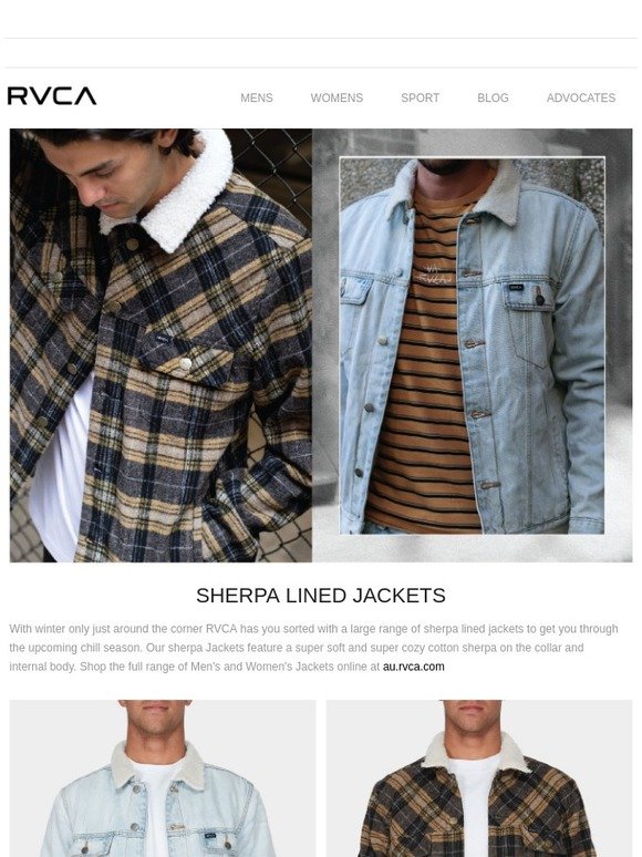 RVCA Sherpa Lined Jackets 