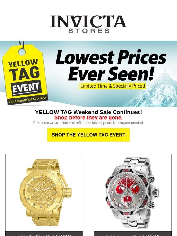 Invictastores best sale yellow tag