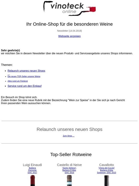 Weinimpressionen April 2019