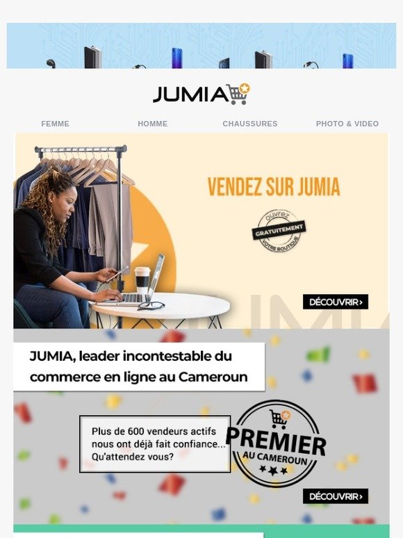 Jumia Cameroun 🤑 Chèr(e) Client(e) Vendez sur Jumia c'est simple et