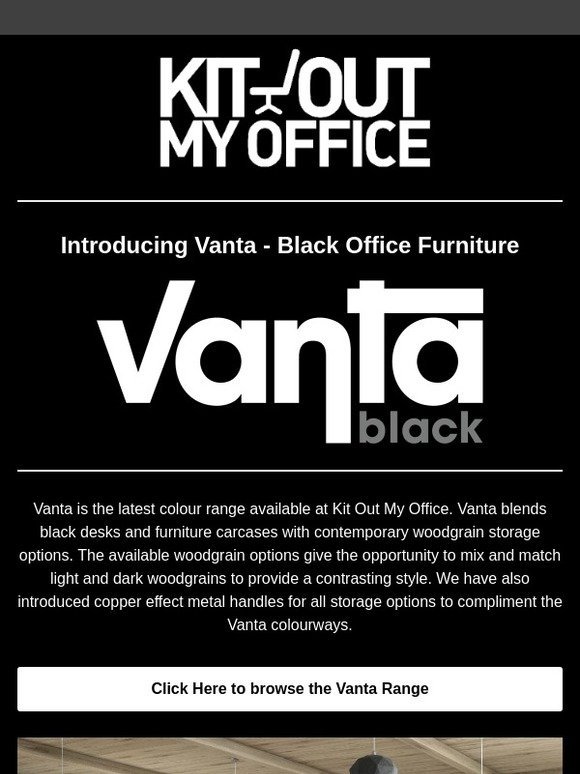 Vanta - Our Black Office Furniture Range. Available Now!
